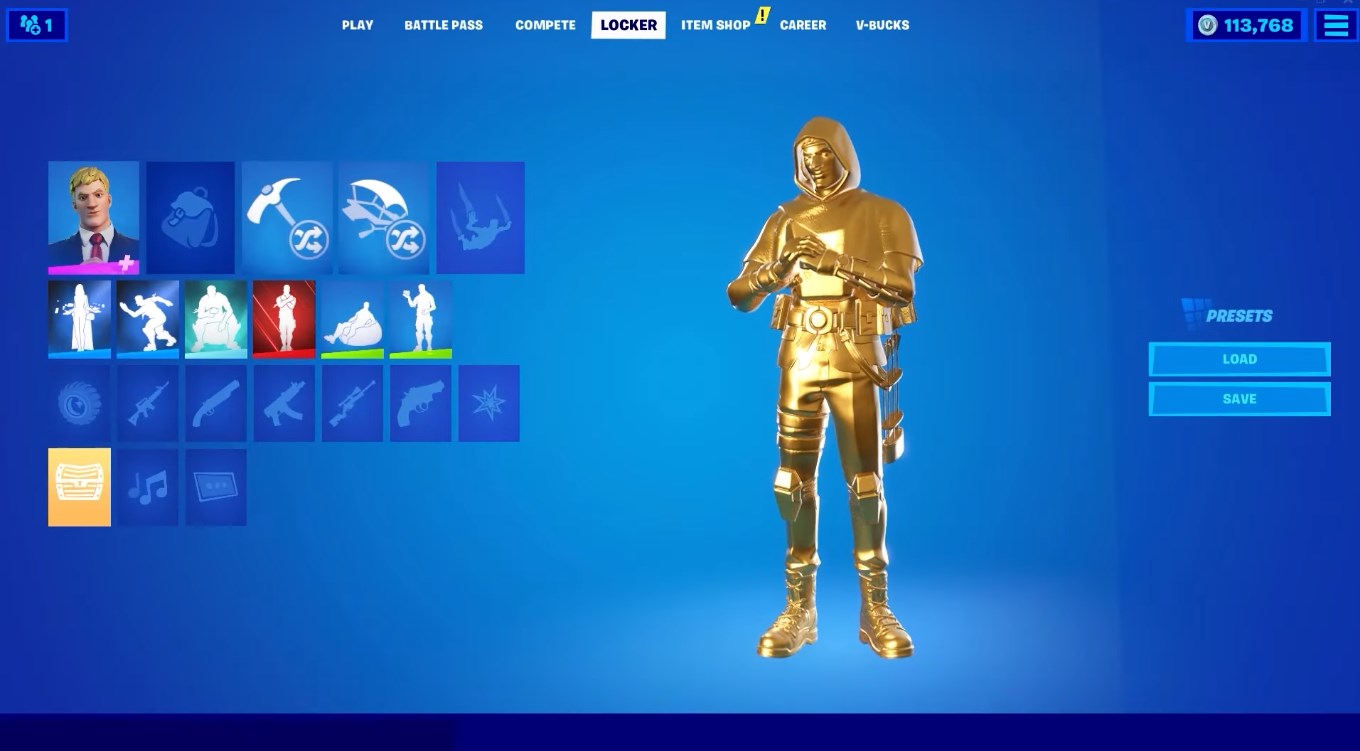 Jak wyglądają wszystkie nowe złote skiny w Fortnite. Na którym poziomie