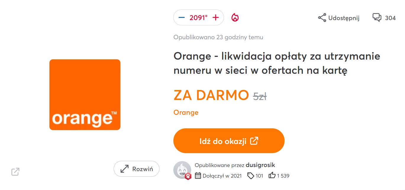Klienci Orange się ucieszą. Sieć po latach rezygnuje z tych dodatkowych